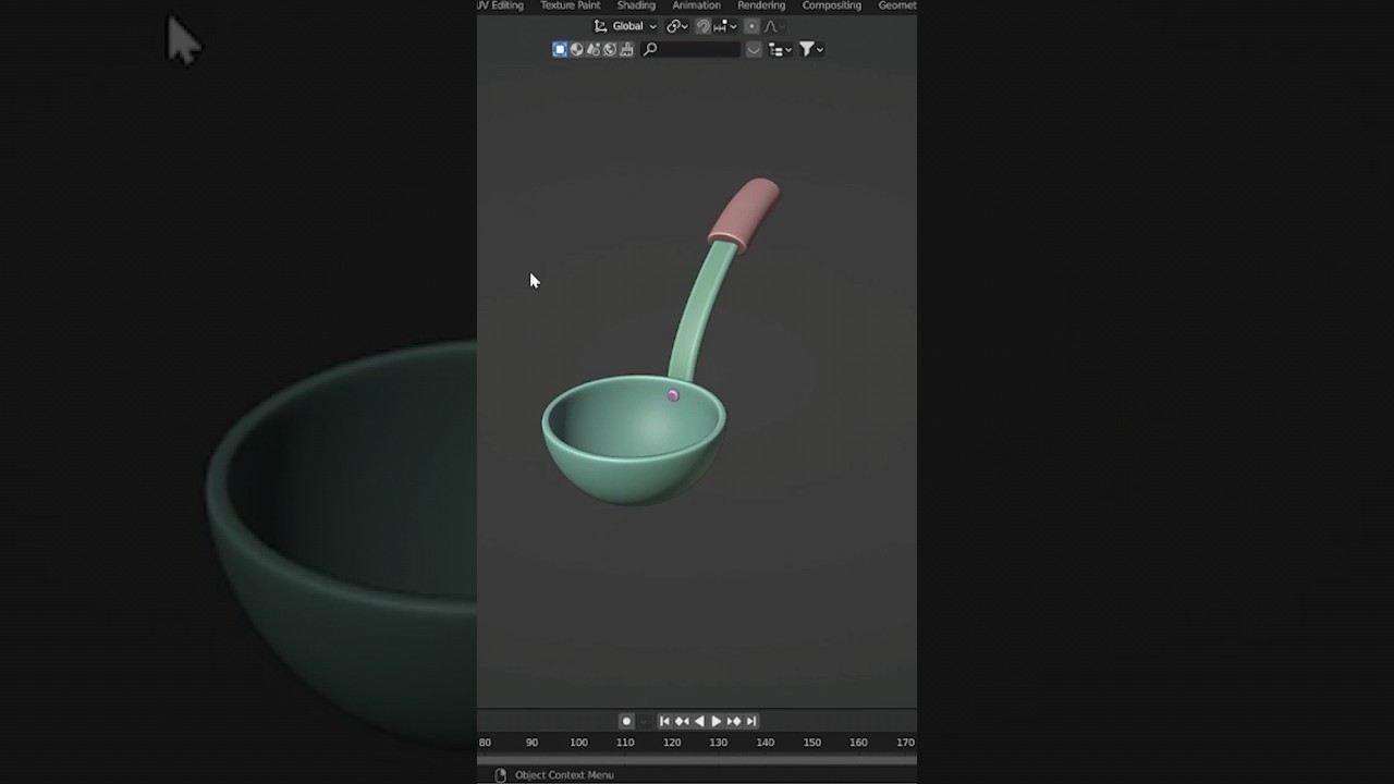 laddle in blender