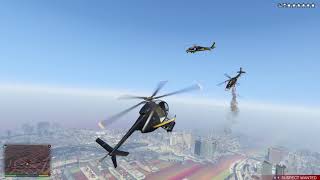 GTA 5  Liberty City UN Building Shootout / Helicopter Battle + Six Star Escape