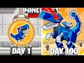 I survived 100 days as a mecha dinosaur in hardcore minecraft