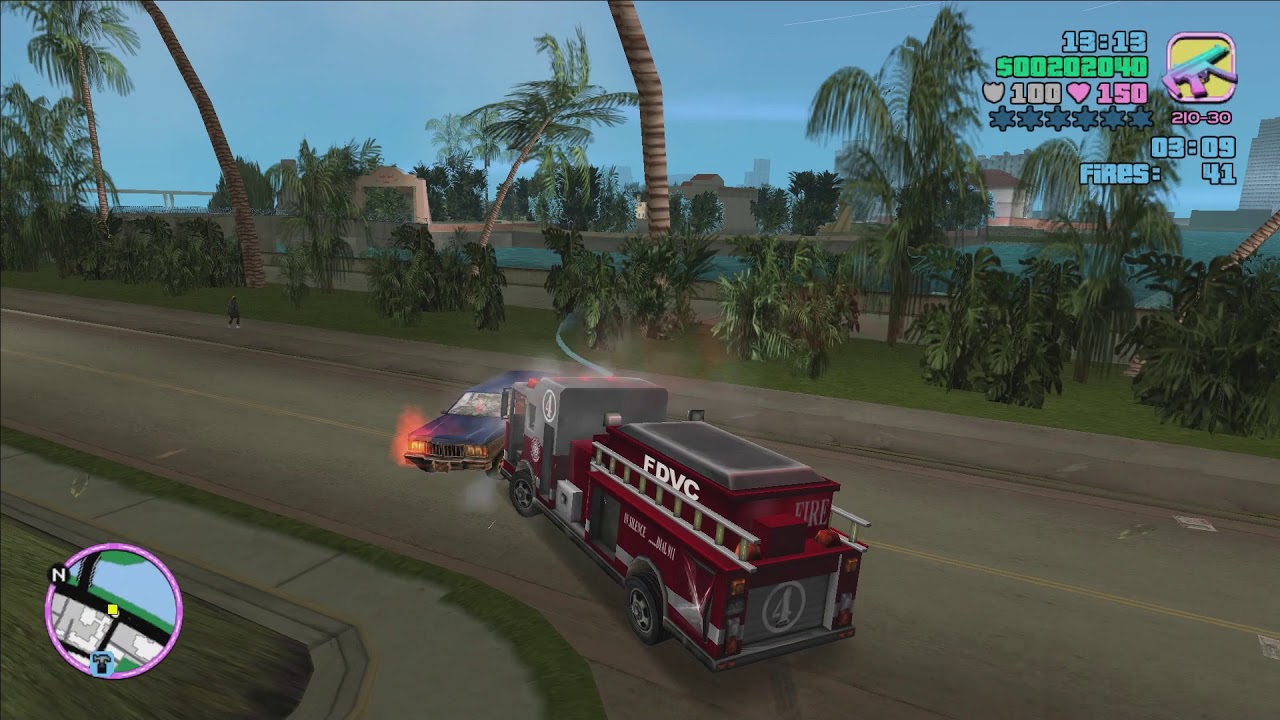 Grand Theft Auto Vice City Vehicle Mission 3 Firefighter (Gameplay