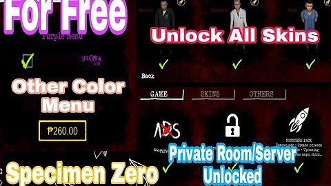 How To Download Specimen Zero In Mobile With Cheat  Free Skins and Create Private Room/Server