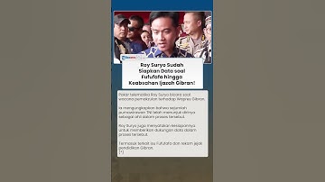 Roy Suryo Siapkan Data Lengkap, dari Kasus Fufufafa hingga Ijazah Gibran, Dukung Penuh Pemakzulan!