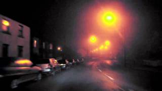 Ballaghaderreen on a foggy night. County Roscommon.