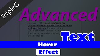 Advanced Text Hover Effect || Hover Effect In CSS || Advanced Hover Effect