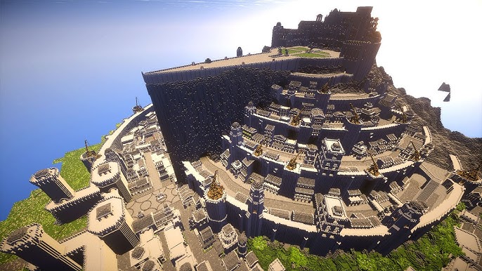 Here is Minecraft's Minas Tirith in its full ray traced splendour