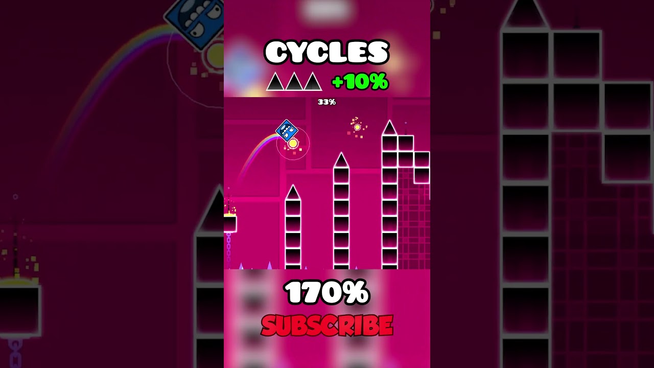 Cycles but Triple Spikes = 10% SPEED #geometrydash