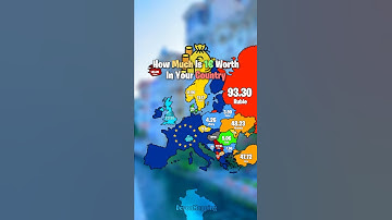 How Much Is 1€ Worth In Your Country? #map #mapper #mapping #geography #history