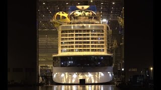 4K Spectrum Of The Seas Amazing Float Out With Aerial Shots Meyer Werft Shipyard