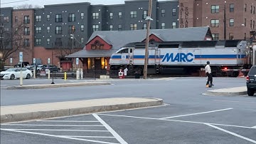 MARC #26 stops at Brunswick, Md and then backs into the the refueling tracks on 03:07:25