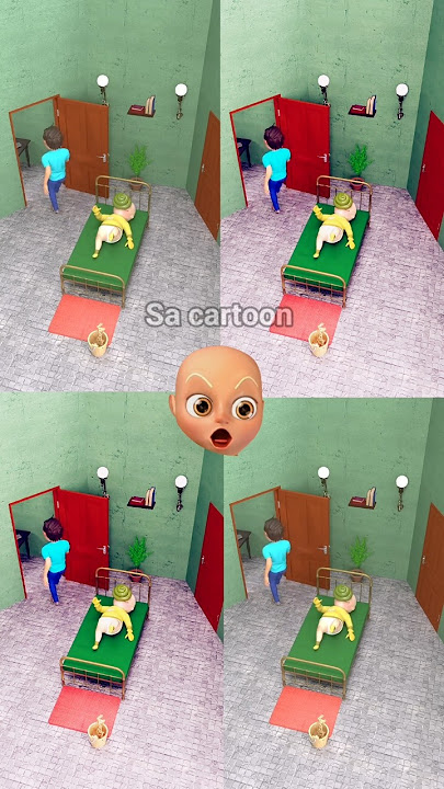 Poop won't open the 😂 #funny #comedy #baby #animation #banban4 #sacartoon #cartoon #granny