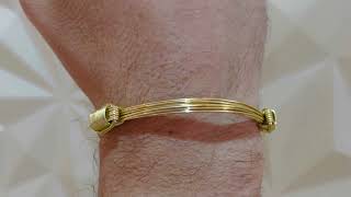 Video: Yellow Gold Bracelet Sliding Knot 6 Wires