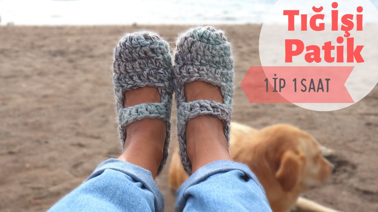 1 Yumakla 1 Saatte Tığ İşi Patik Yapımı