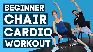 Beginners Chair Cardio Workout  No Impact Cardio For Weight Loss (REALLY WORKS!)