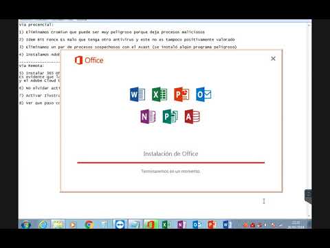 Canal JDB. Terminando instalación de Office 365 vía Team Viewer tampa