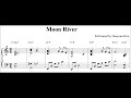 Jazz standard moon river for solo piano