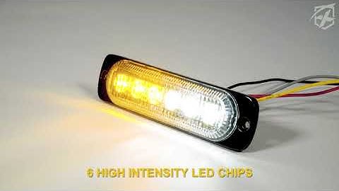 Alert 6 Series 6W Flush Mount Side Marker Emergency Strobe Light - Set of 4