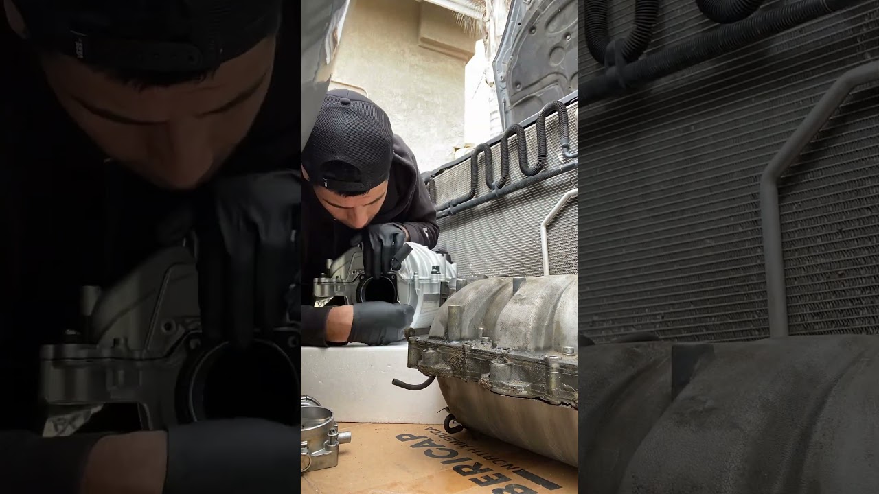 Transferring some hoses and the throttle body to the new intake