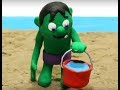 ¡HULK JUEGA EN LA PLAYA! 👶Dibujos Animados para niños y bebés!!! 💙💚💛dibusYmas