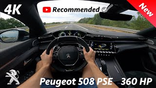 Peugeot 508 PSE 2021 - POV Test drive in 4K | PHEV 360 HP, 8-speed automatic (pure driving)