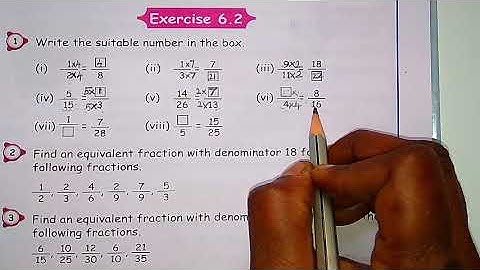 5th standard maths exercise 6.2 | 3rd term fractions unit 6