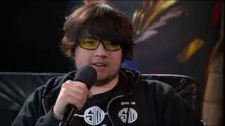 Interview with Dyrus about how he carries hard and how group B is easy :) #SWAG | Worlds 2013 Day 3