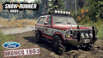 SnowRunner Mods | Ford Bronco 1983 driving offroad in 