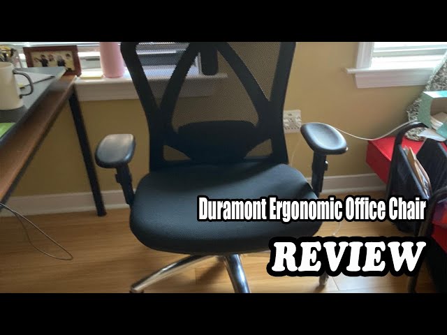 Duramont Ergonomic Office Chair - Adjustable Desk Chair with Lumbar Support and Rollerblade Wheels - High Back Chairs with Breathable Mesh - Thick