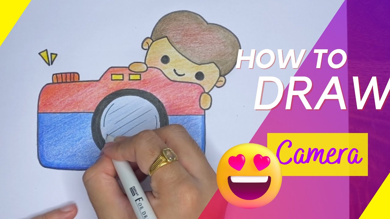 How To Draw Camera Worlds Easiest Drawing Draw Like Pro Artist