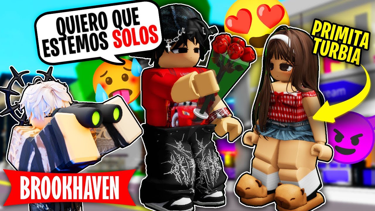 ESPIANDO a mi PRIMITA TURBIA 😈 con su NUEVO NOVIO en BROOKHAVEN 🏡 - Roblox