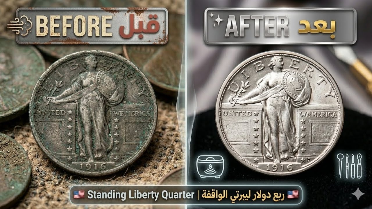 The process of cleaning and converting old coins into new currencies