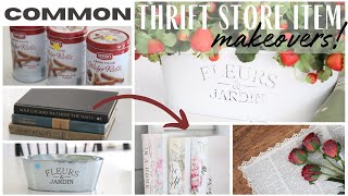 Thrift Store Makeovers ~ Thrift Store Home Decor ~ Before and After Projects ~ Thrifting Makeovers