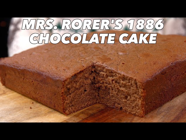 Mrs Rorer's 1886 Chocolate Cake Recipe - Old Cookbook Show 