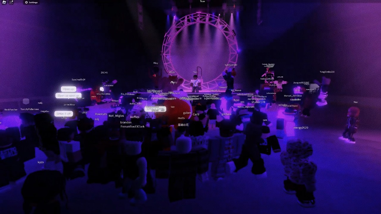 ASTROWORLD ROBLOX CONCERT 200 PEOPLE TRAVIS SCOTT 8 5 24 YouTube 
