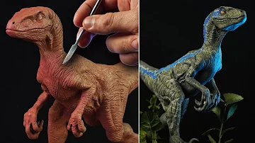 Sculpting VELOCIRAPTOR [ Blue ] | Jurassic World Dominion