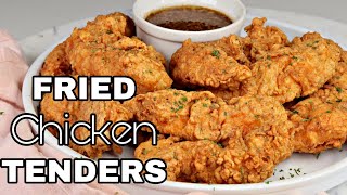 The Secret To The Perfect Crispy Fried Chicken Tenders Home Style Chicken Tenders
