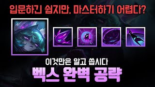 영상 하나로 끝냅니다. 벡스 완벽 공략