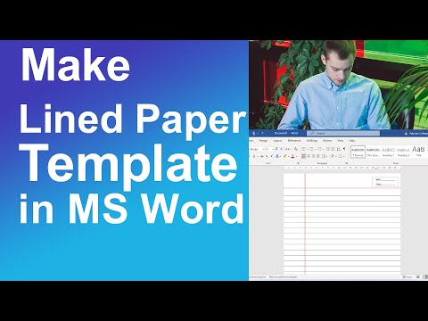 Video: Heeft word een gelinieerd papieren sjabloon?