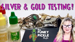 JEWELRY Silver & Gold TESTING Learn How to Test Precious Metals ! Come TEST MY YARD SALE HAUL