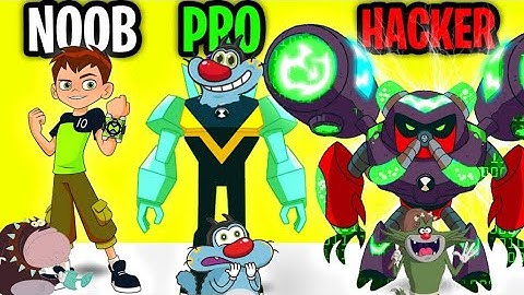 NOOB VS PRO VS HACKER IN BEN 10 ALIEN RUN ll   With Oggy , Jack , Shinchan  AND Bob ll Very funny 😂😂