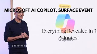 Microsoft AI Copilot, Surface Event: Everything Revealed In 3 Minutes!