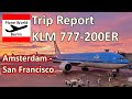 Trip Report | KLM Boeing 777-200ER | Amsterdam - San Francisco USA | Reasonable Economy Food