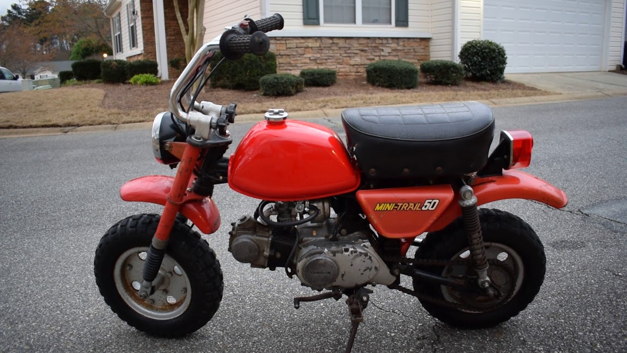 Honda z50 start and walk around - YouTube