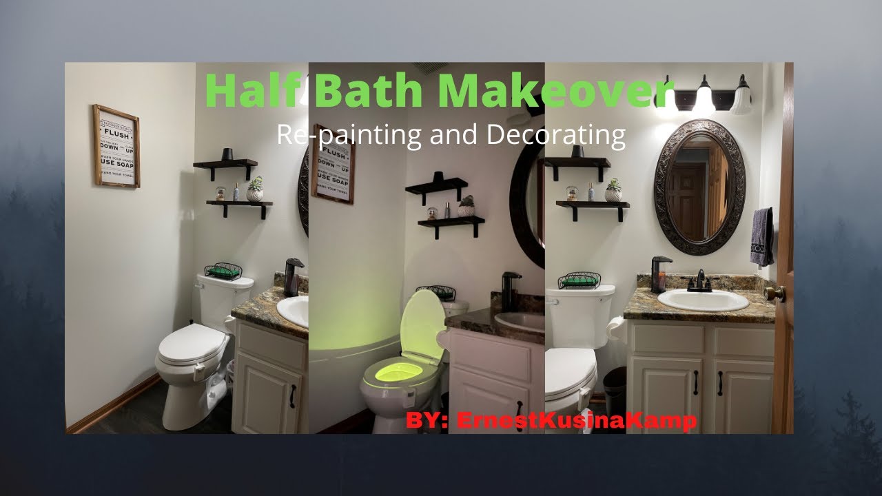 Repainting & Decorating Small Bathroom[DIY] YouTube