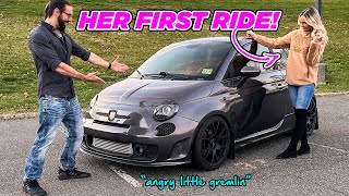 First Time Taking My Girlfriend In The Abarth 500! @InkedCarGirl