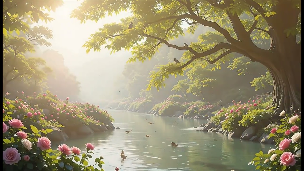 🌿 Fluye en Calma: Meditación Profunda junto al Río de los Árboles  🕊️ 