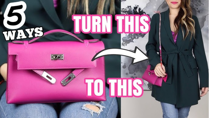 Hermes Kelly Pochette KP vs Mini Kelly! Unboxing & Review - Mauve Sylvester  Kelly - leather review 