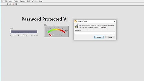 How to Lock and Password Protect LabVIEW VI.