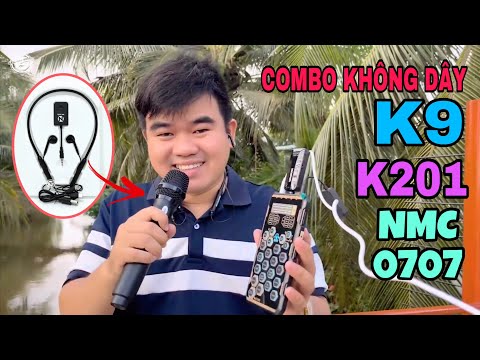 Combo Không Dây Du Lịch, Giảng Dạy, Bán Hàng Livestream … Với K9 + Micro TS-K201 + Tai Nghe NMC07…