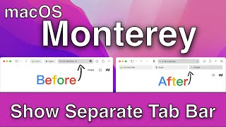 macOS Monterey & Ventura Tips & Tricks |  How to Show Separate Tab Bar in Safari | Safari Tips  2023 screenshot 4