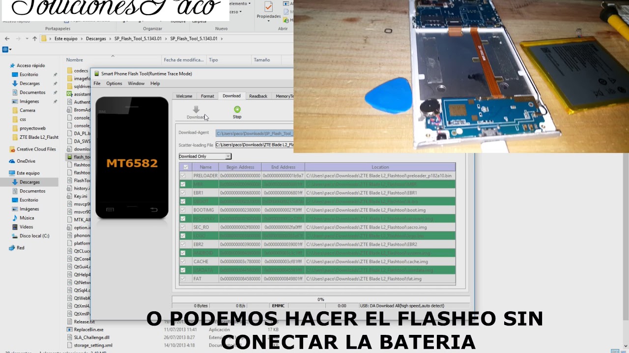 REVIVIR O FLASHEAR UN CELULAR ZTE BLADE L2 || NO ENCIENDE || ROM